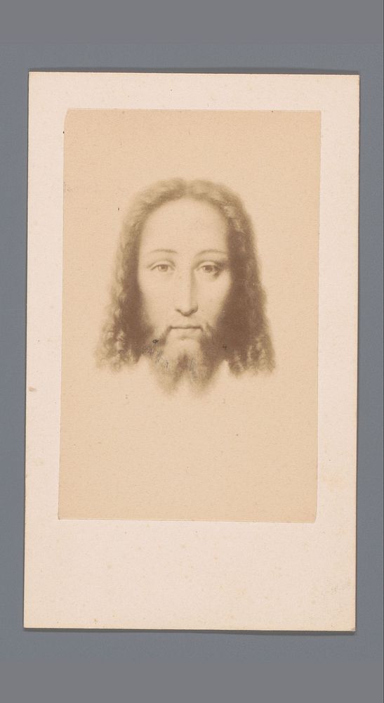 Fotoreproductie van het ontwerp van Sainte Face, door Leonardo da Vinci (1858 - 1866) by anonymous, Leonardo da Vinci and…