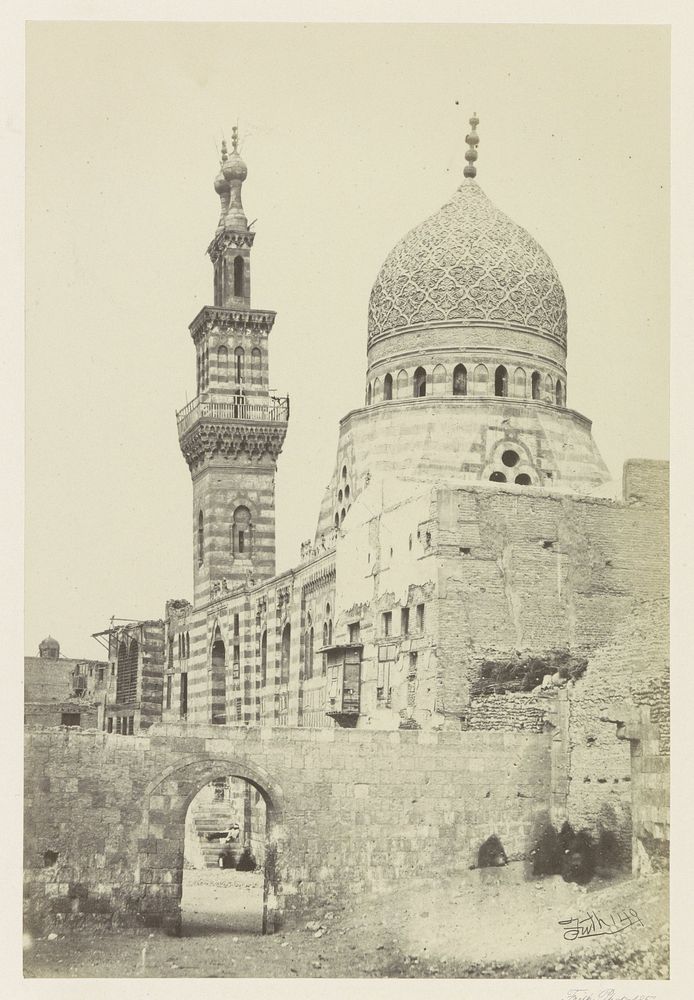 Exterieur van de Moskee van Qani-Bay in Caïro (1857) by Francis Frith