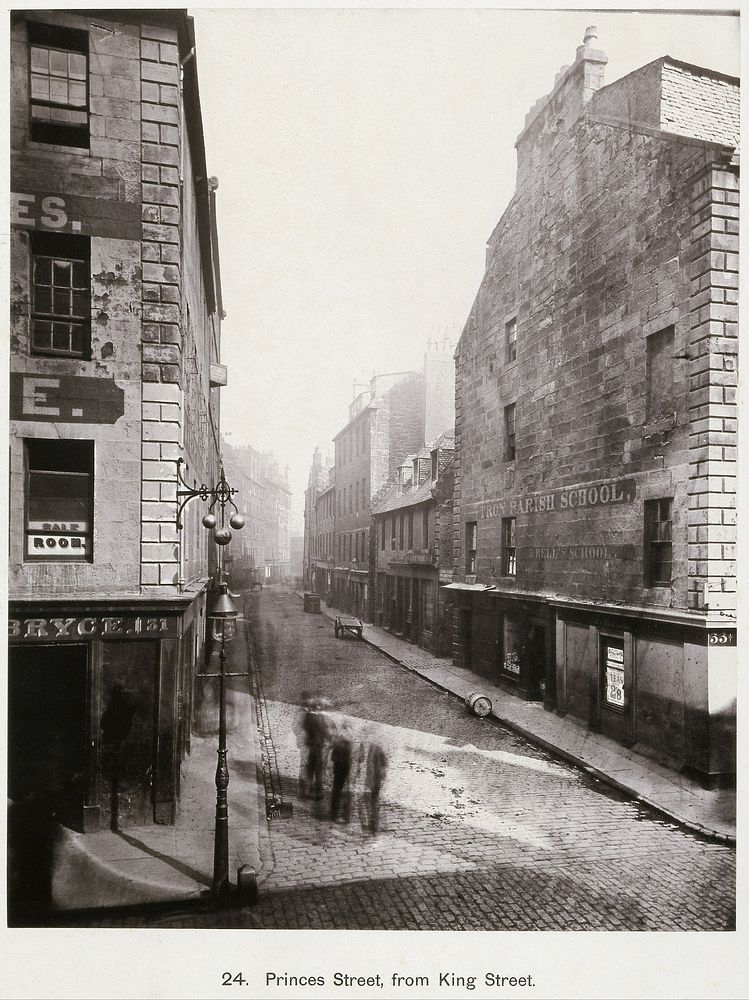 Princes Street in Glasgow, gezien vanuit High Street (1868 - 1877) by Thomas Annan