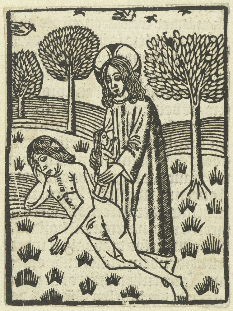 De Schepping van Eva (1490 - 1510) by anonymous