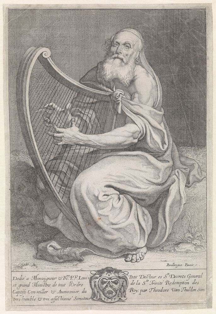 David bespeelt de harp (1633) by Theodoor van Thulden, Valentin de Boulogne, Francesco Primaticcio, Louis Petit and Theodoor…