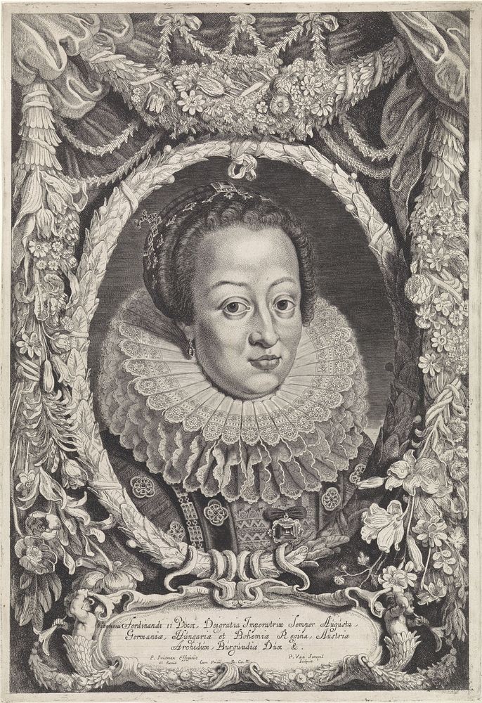 Portret van Eleonora Gonzaga (1644 - 1650) by Pieter van Sompel, Pieter Claesz Soutman, Pieter Claesz Soutman and Ferdinand…