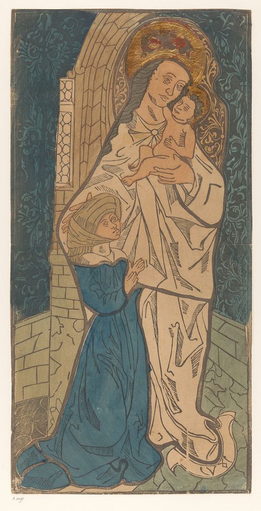 Madonna met een onbekende vrouw (1800 - 1886) by anonymous