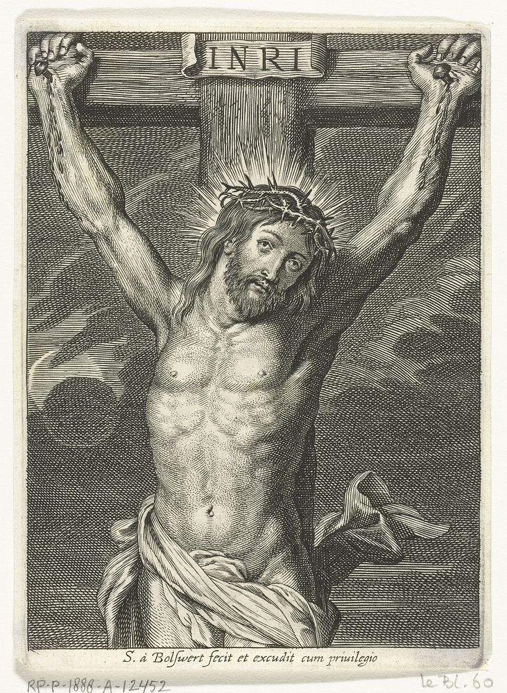 Christus aan het kruis en zonsverduistering (c. 1596 - c. 1659) by Schelte Adamsz Bolswert, Peter Paul Rubens and Schelte…