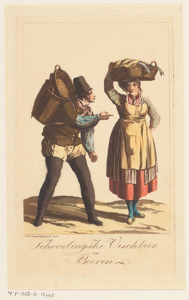 Scheveningse visserstypen (1816) by Jan Anthonie Langendijk Dzn