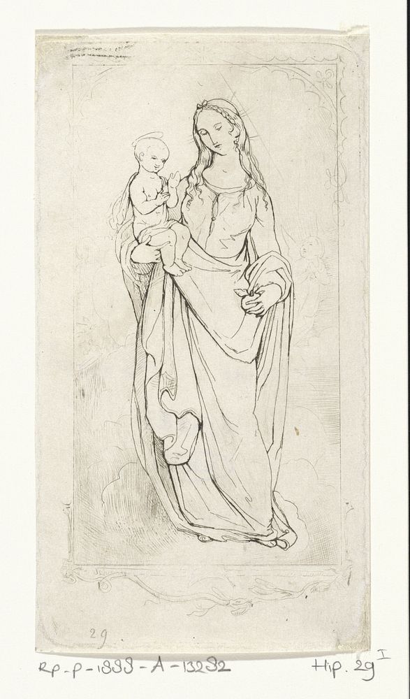 Maagd Maria en het Christuskind (1825 - 1883) by Theodoor Schaepkens
