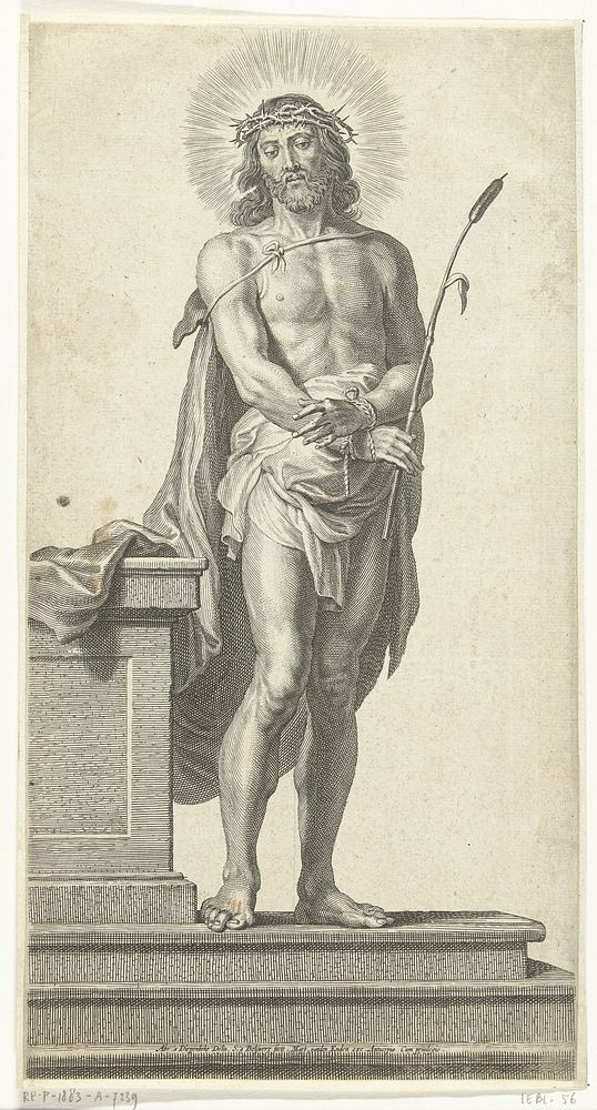 Christus met doornenkroon (Ecce Homo) (1596 - 1659) by Schelte Adamsz Bolswert, Abraham van Diepenbeeck and Martinus van den…
