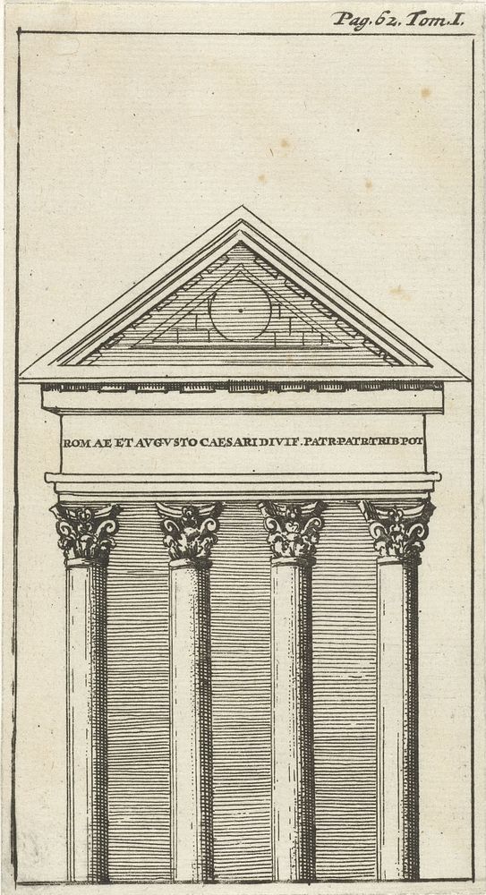 Romeinse tempel bij Pula (1679) by Jan Luyken and Hendrick en Dirk Boom