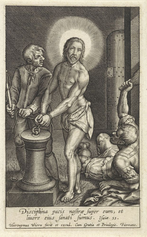 Geseling van Christus (1563 - before 1619) by Hieronymus Wierix, Hieronymus Wierix and Piermans