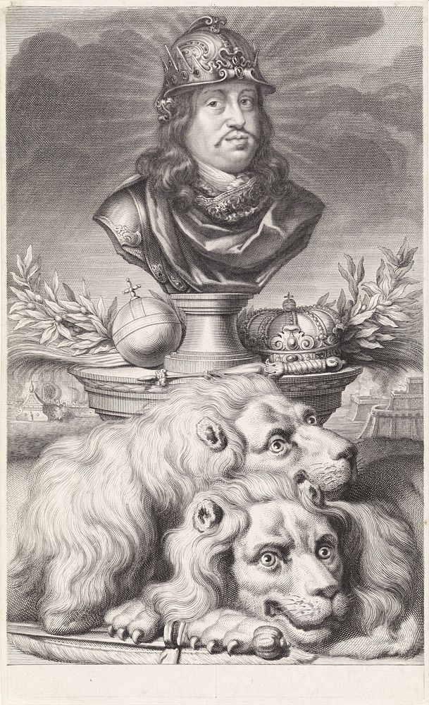 Portret van Karel XI, koning van Zweden (in or before 1668) by Pieter van Schuppen and David Ehrenstrahl