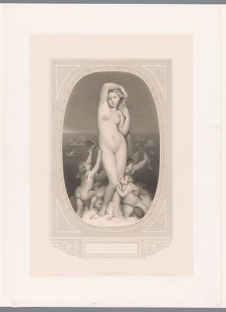 Geboorte van Venus (Venus Anadyomene) (1873) by Auguste Achille Morse, Jean Auguste Dominique Ingres, Goupil and Cie, Goupil…