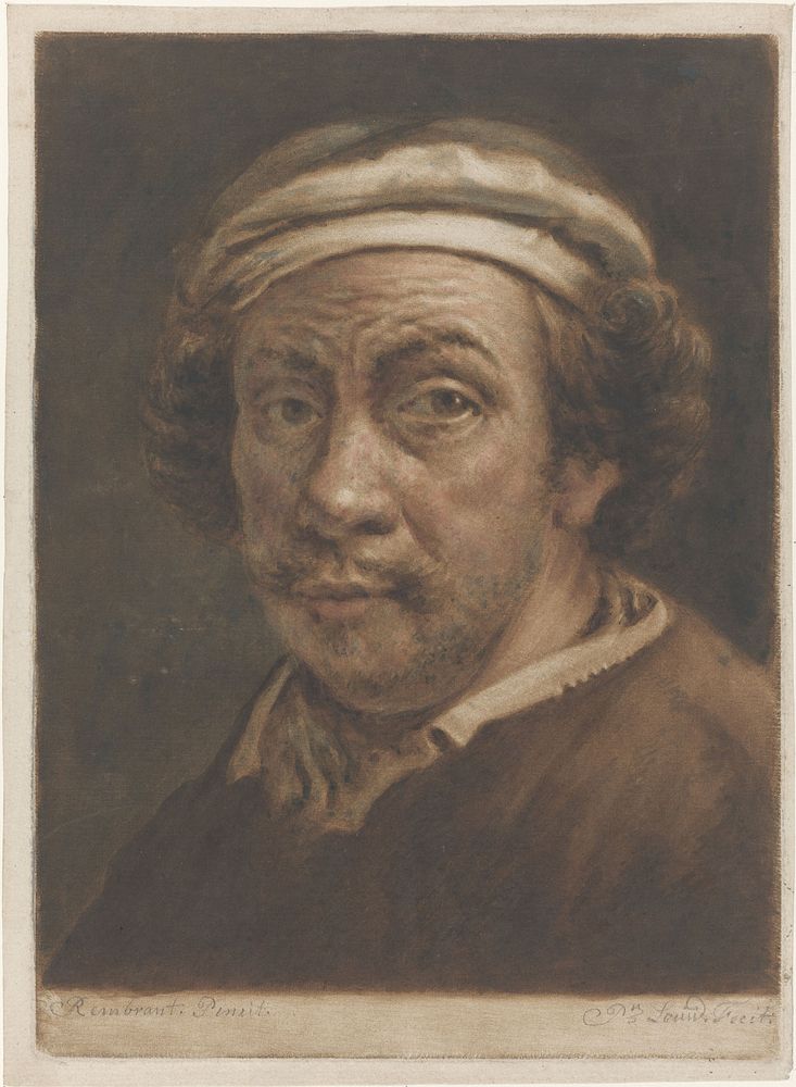 Portret van Rembrandt van Rijn (1743 - 1800) by Pieter Louw and Rembrandt van Rijn