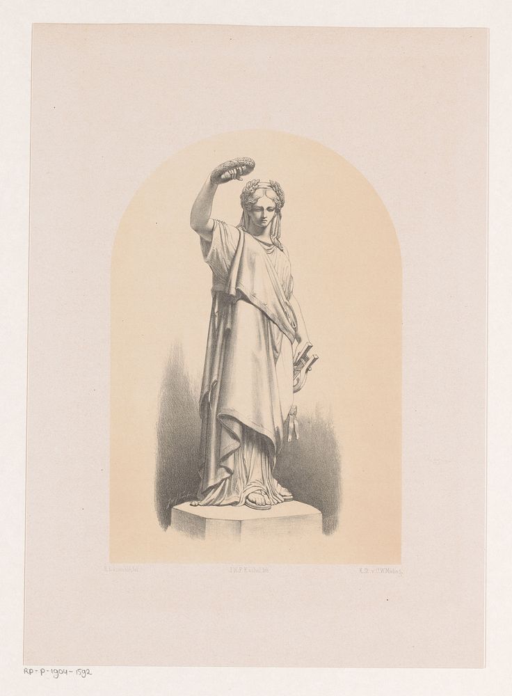 Erato (1860 - 1861) by Johann Wilhelm Friedrich Kachel, Eugène Lacomblé and Koninklijke Nederlandse Steendrukkerij van C W…