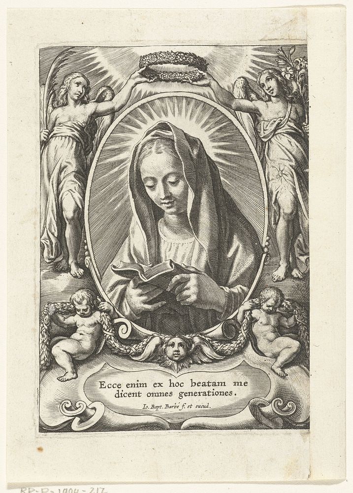 Maria met boek (1588 - 1648) by Jan Baptist Barbé, Theodoor van Loon, Jan Baptist Barbé and J Cools