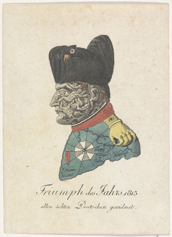 Spotprent op Napoleon, 1813 (1813 - 1814) by anonymous