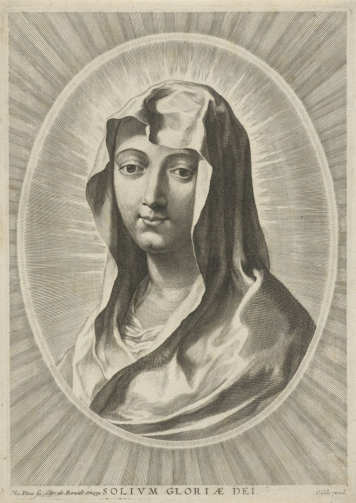 De maagd Maria (1644 - 1671) by Nicolas Pitau I, Cornelis de Bout and Cornelis Galle II