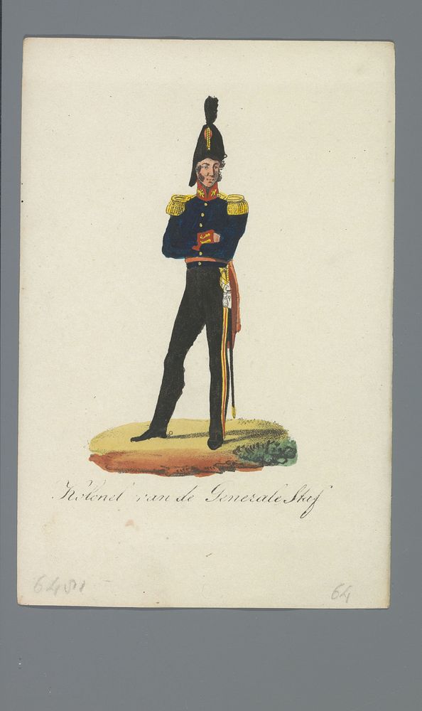 Kolonel van de Generale Staf (1835 - 1850) by Albertus Verhoesen and Johannes Paulus Houtman
