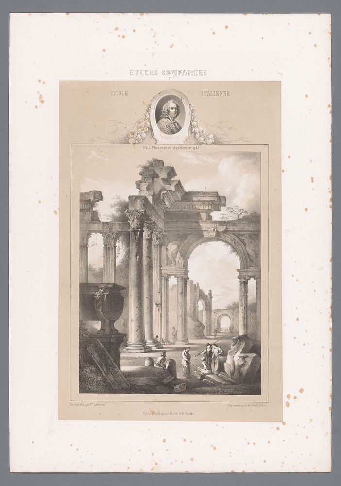 Studies naar schilderkunst van Giovanni Paolo Pannini (1850) by Charles Nicolas Lemercier, Charles Nicolas Lemercier…