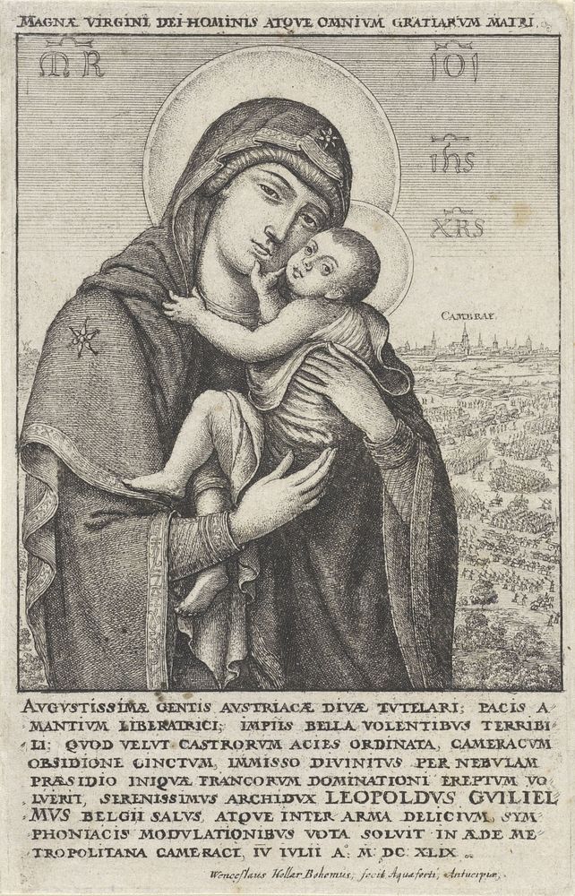 Maria met Christuskind (1649) by Wenceslaus Hollar