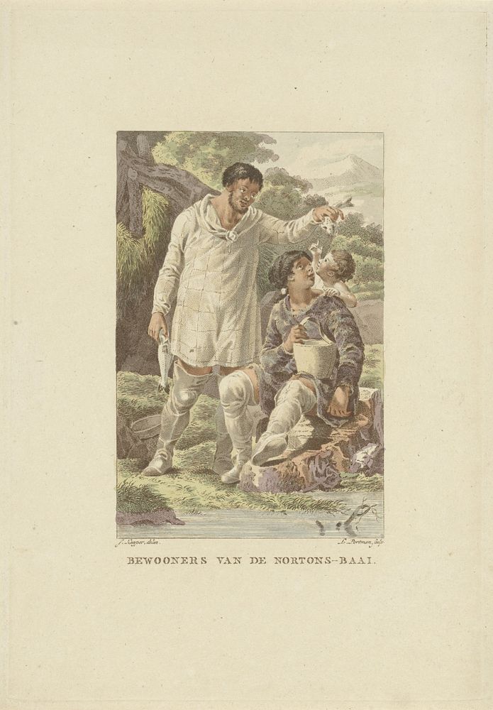 Bewoners van de Baai van Norton (1804) by Ludwig Gottlieb Portman and Jacques Kuyper
