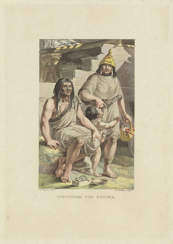 Bewoners van het eiland Nootka (1804) by Ludwig Gottlieb Portman and Jacques Kuyper
