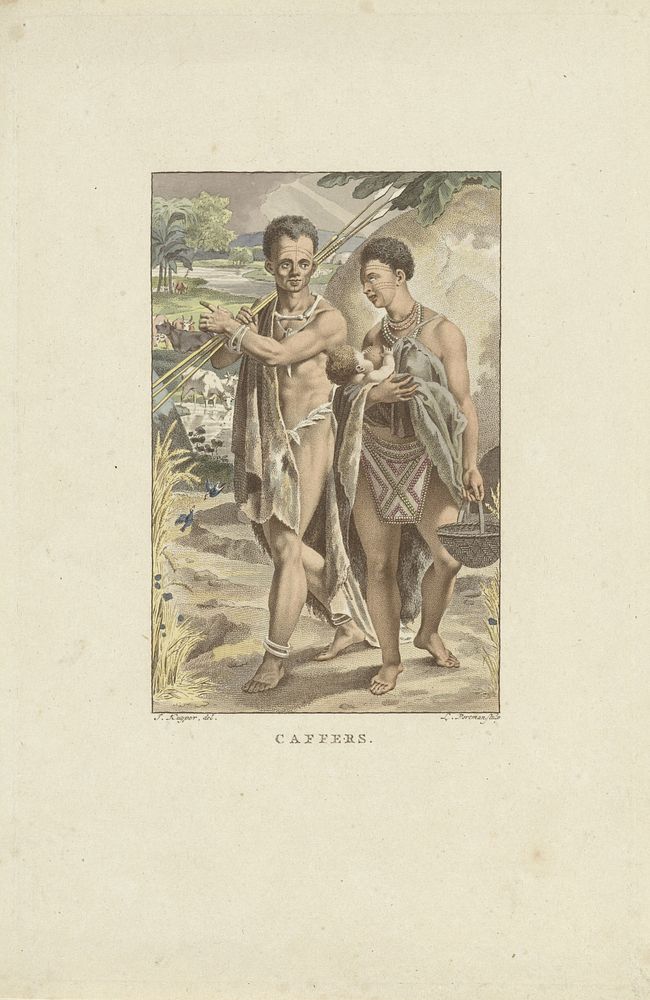 Bewoners van zuidelijk Afrika (1806) by Ludwig Gottlieb Portman and Jacques Kuyper