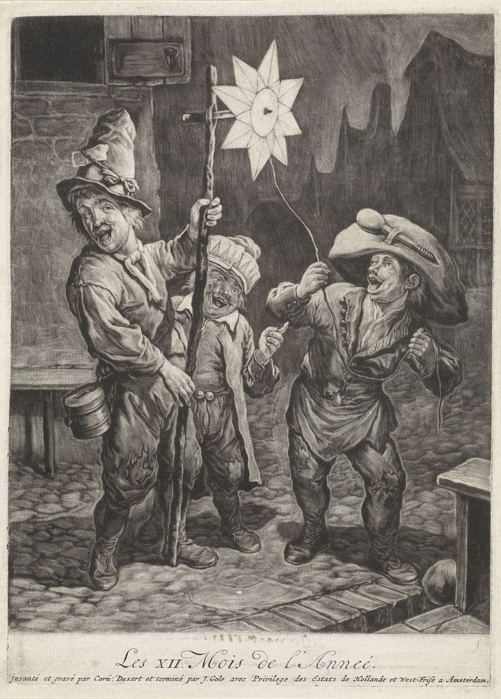 Januari (1679 - 1704) by Cornelis Dusart, Jacob Gole and Staten van Holland en West Friesland