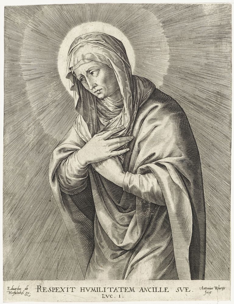 Maria als Mater Dolorosa (1565 - before 1604) by Antonie Wierix II and Eduwart van Hoeswinckel