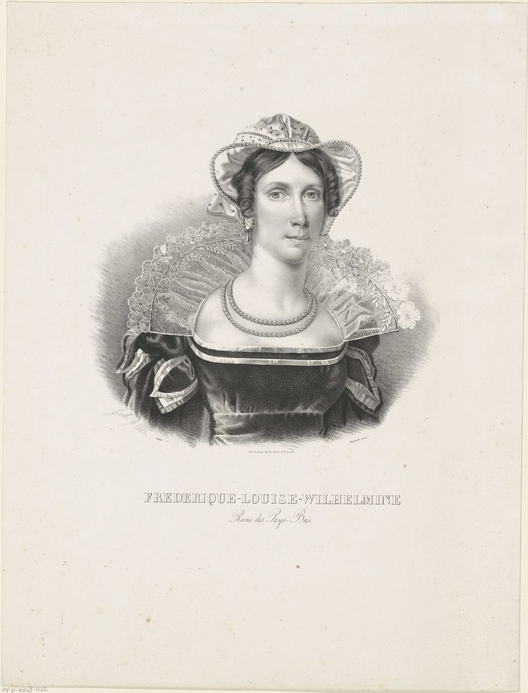 Portret van Wilhelmina van Pruisen (1826) by P Gillo, Joseph Paelinck and Burggraaff