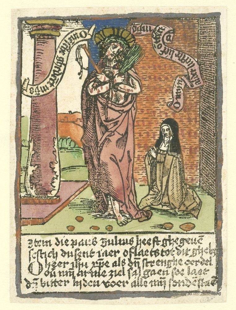 Man van Smarten met de heilige Birgitta (c. 1500 - c. 1520) by anonymous