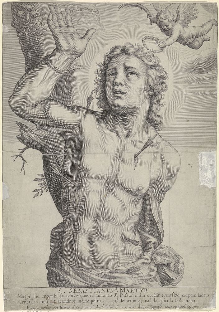H. Sebastiaan (1600 - 1610) by Jacob Matham and Theodor Matham
