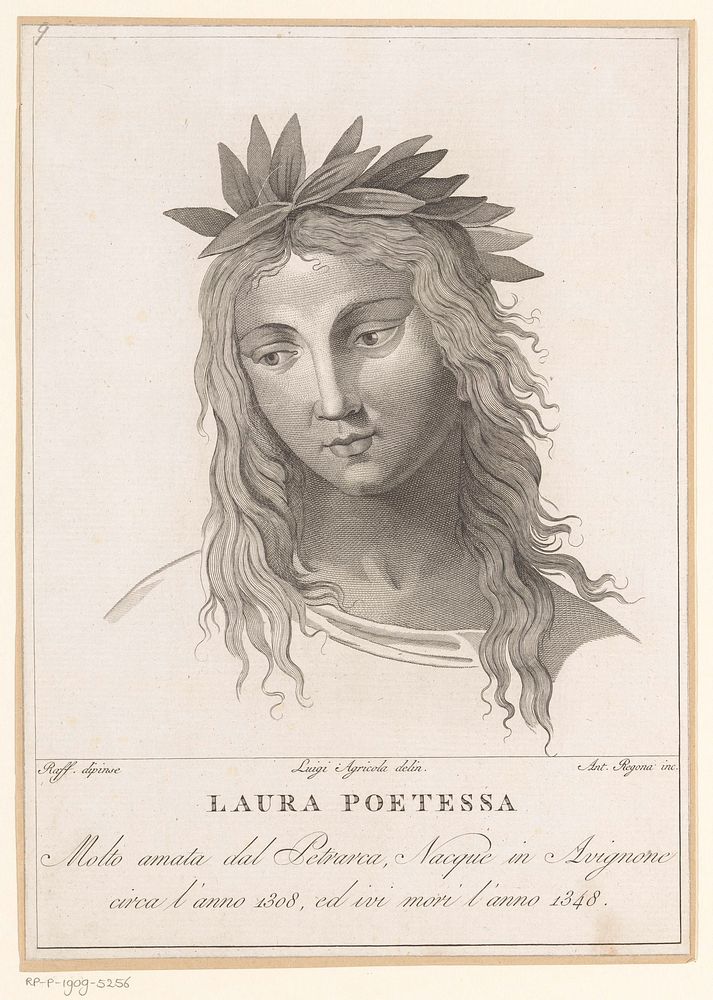 Portret van Laura de Noves (1770 - 1853) by Antonio Regona, Luigi Agricola and Rafaël