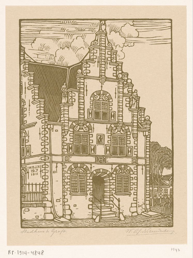 Stadhuis te Graft (1911) by Wijnand Otto Jan Nieuwenkamp
