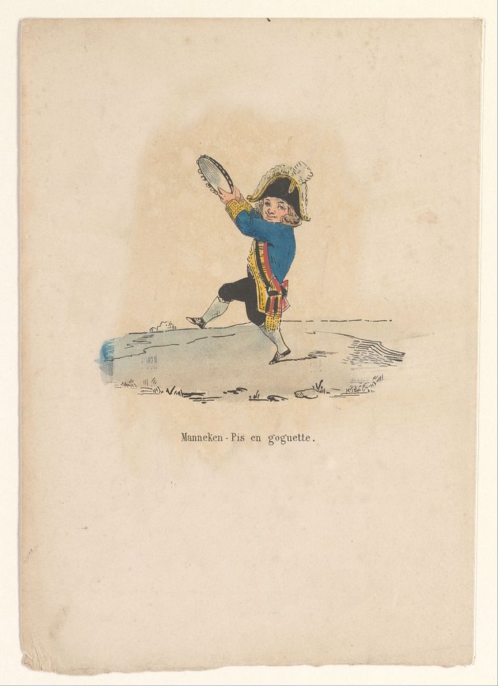Manneken Pis met tamboerijn (1830 - 1899) by anonymous