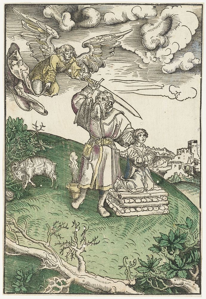 Abraham offert zijn zoon Isaac (1523 - 1526) by Lucas Cranach I