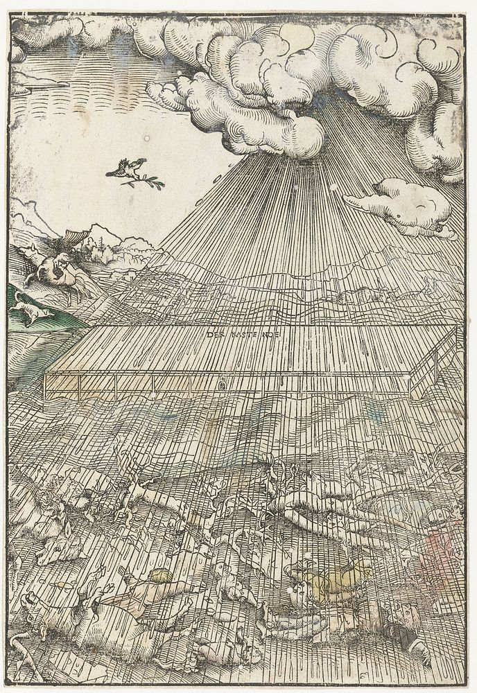 Zondvloed en ark van Noach (1523 - 1526) by Lucas Cranach I
