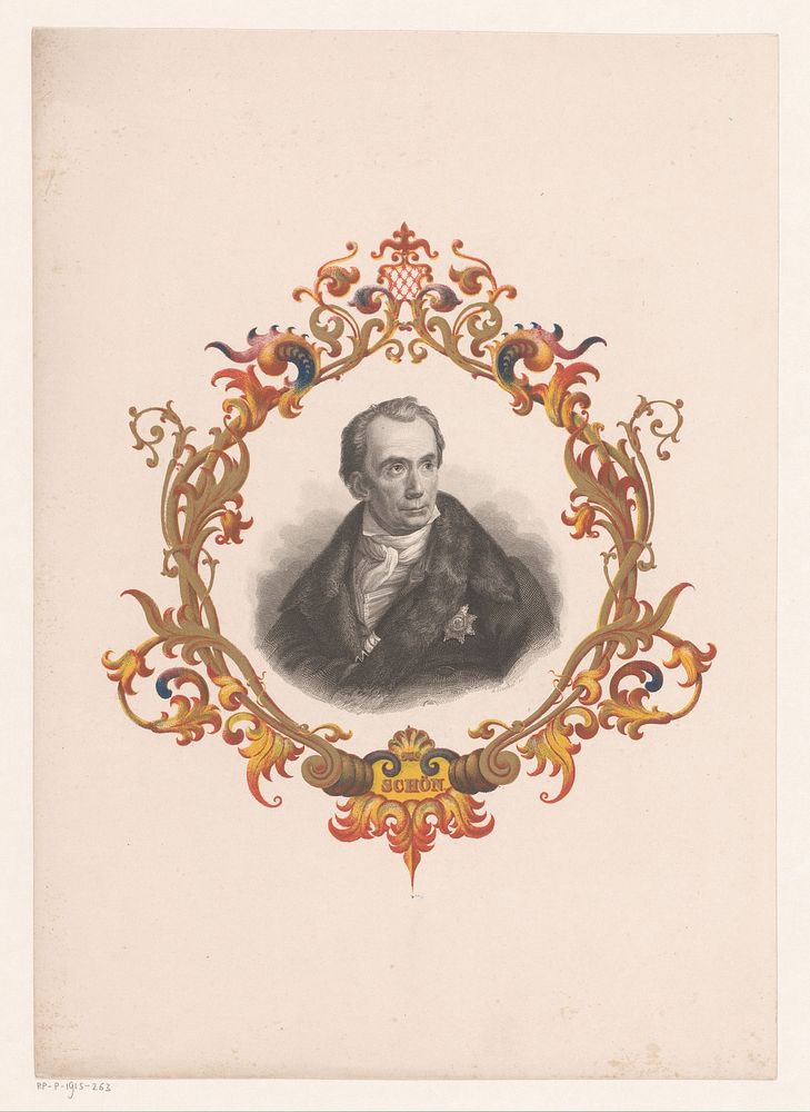 Portret van Heinrich Theodor von Schön (1832 - 1873) by Albert Teichel