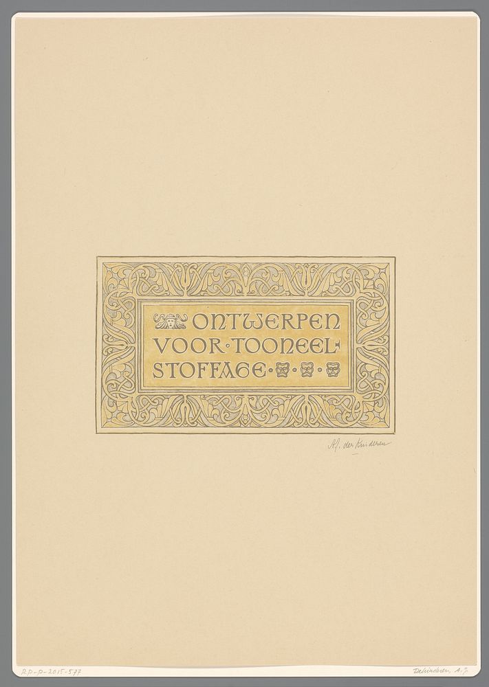 Ontwerpen voor toneelstaffage (1894 - 1901) by Antoon Derkinderen, Tresling and Comp and Erven F Bohn
