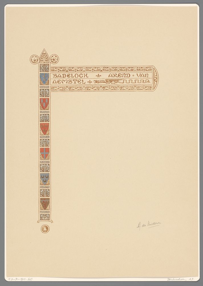 Badeloch, Arend van Aemstel (1894 - 1901) by Antoon Derkinderen, Tresling and Comp and Erven F Bohn