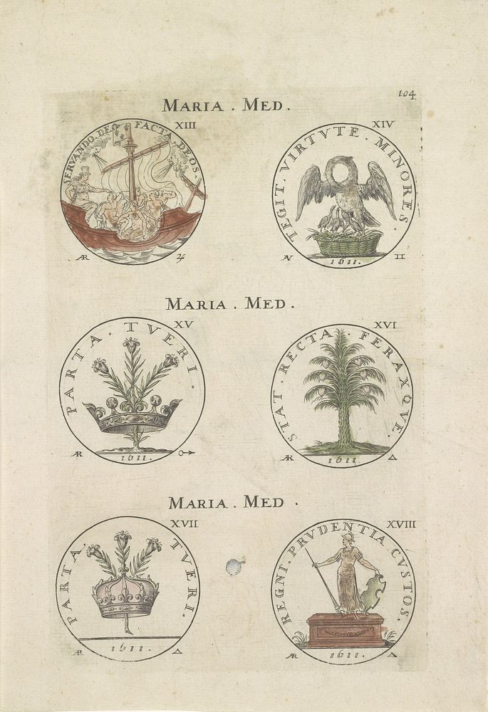 Penningen van Maria de' Medici (1650 - 1750) by anonymous