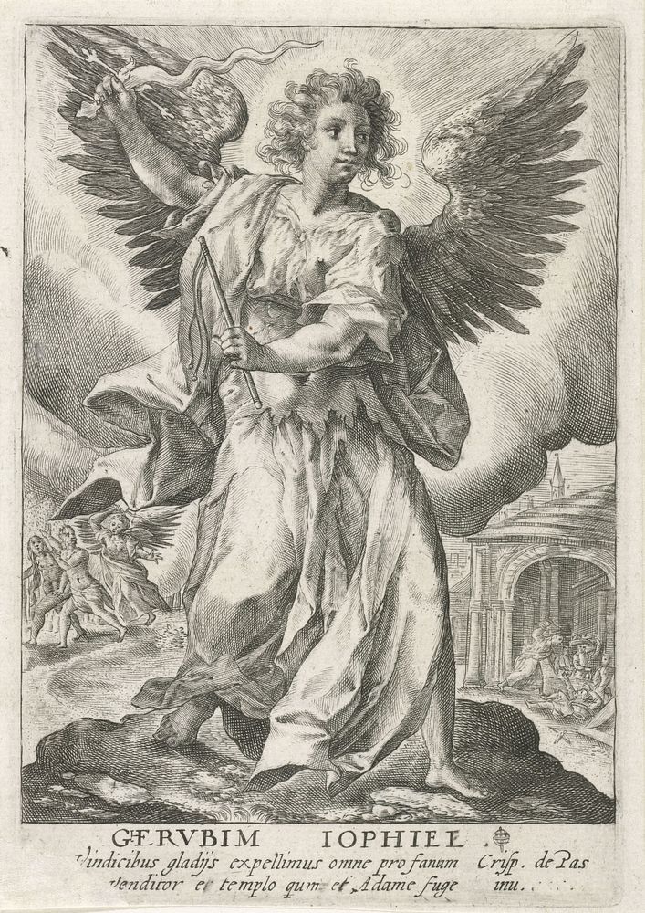 Aartsengel Jophiël (1574 - 1637) by Crispijn van de Passe I and Crispijn van de Passe I
