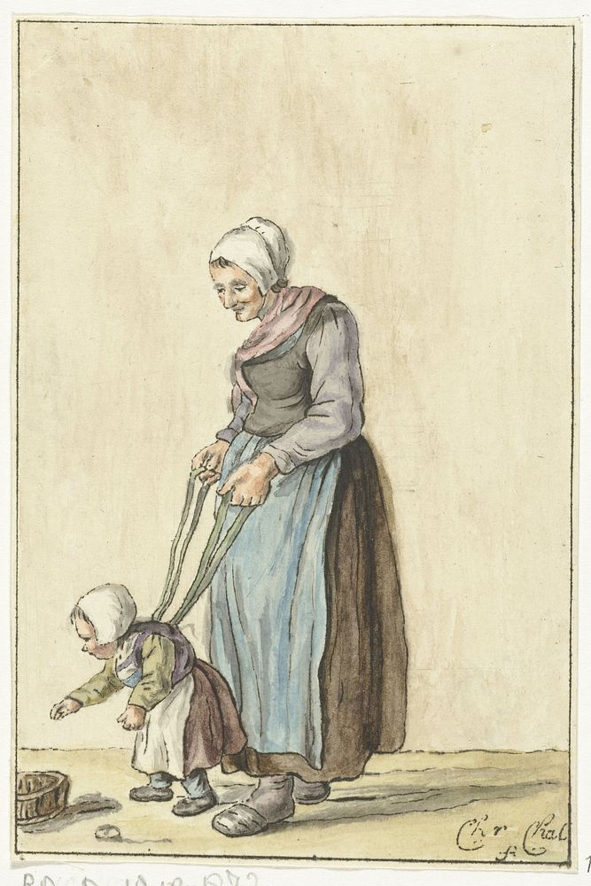 Moeder leert kind lopen (1758 - 1808) by Christina Chalon and Christina Chalon
