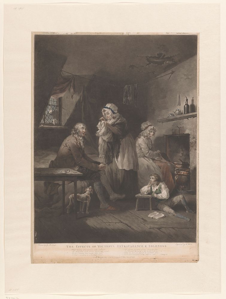 Arme familie bij een kookvuur (1789) by William Ward, George Morland and Thomas Simpson