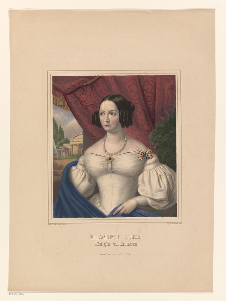 Portret van Elisabeth Ludovika van Beieren, koningin van Pruisen (1823 - 1845) by Wilhelm Werner, Königliches…