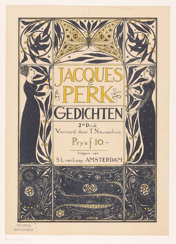 Aankondiging van: Jacques Perk, Gedichten, 1897 (1897) by Theo Nieuwenhuis and S L van Looy