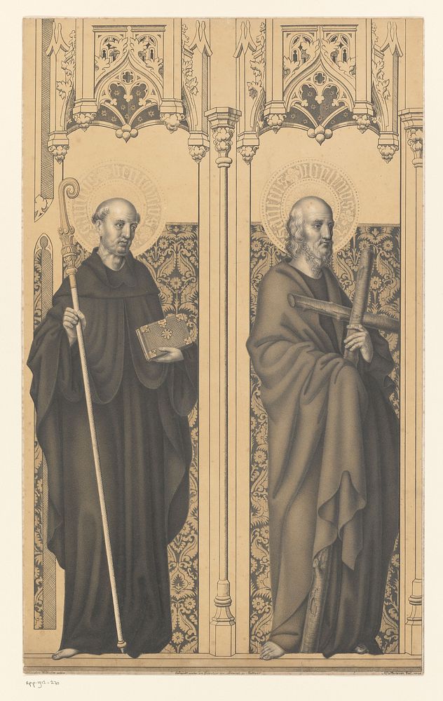 Heilige Benedictus en Filippus (1823) by Johann Nepomuk Strixner, Meister Wilhelm and Johann Nepomuk Strixner