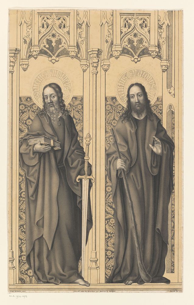 Heilige Mattheus en Jacobus (1823) by Johann Nepomuk Strixner, Meister Wilhelm and Johann Nepomuk Strixner