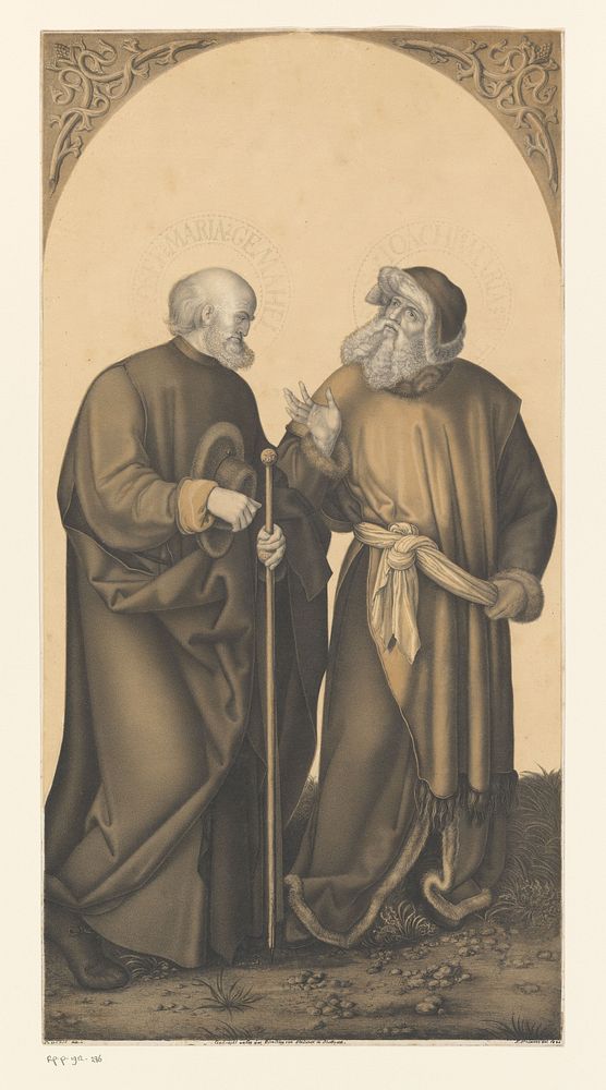 Heilige Jozef en Joachim (1824) by Johann Nepomuk Strixner, Albrecht Dürer and Johann Nepomuk Strixner