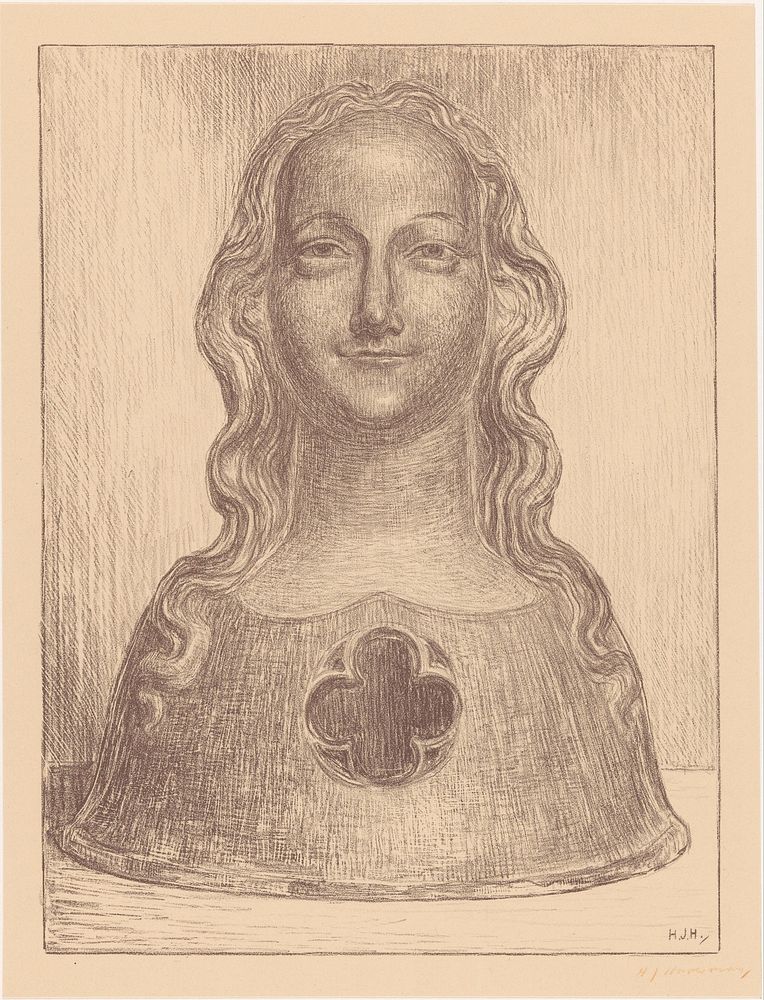 Reliekbuste van een van Sint-Ursula’s maagden (1867 - 1913) by Hendrik Johannes Haverman and anonymous