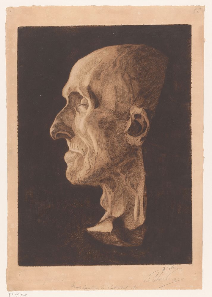 Dodenmasker van Antonio Canova (c. 1875 - in or before 1913) by Pierre Peeters